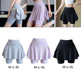 Maxbell Tennis Skirt with Pockets Gyjm Fitness Soft Beach Women's Pleated Skirt M Grey