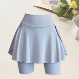 Maxbell Tennis Skirt with Pockets Gyjm Fitness Soft Beach Women's Pleated Skirt M Grey