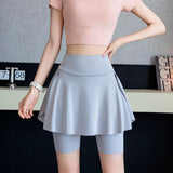 Maxbell Tennis Skirt with Pockets Gyjm Fitness Soft Beach Women's Pleated Skirt M Grey