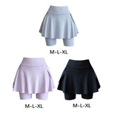 Maxbell Tennis Skirt with Pockets Gyjm Fitness Soft Beach Women's Pleated Skirt M Grey