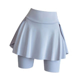 Maxbell Tennis Skirt with Pockets Gyjm Fitness Soft Beach Women's Pleated Skirt L Grey