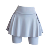 Maxbell Tennis Skirt with Pockets Gyjm Fitness Soft Beach Women's Pleated Skirt XL Grey