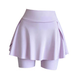 Maxbell Tennis Skirt with Pockets Gyjm Fitness Soft Beach Women's Pleated Skirt M Purple