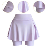 Maxbell Tennis Skirt with Pockets Gyjm Fitness Soft Beach Women's Pleated Skirt M Purple