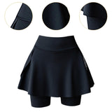 Maxbell Tennis Skirt with Pockets Gyjm Fitness Soft Beach Women's Pleated Skirt M Black