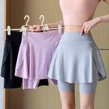 Maxbell Tennis Skirt with Pockets Gyjm Fitness Soft Beach Women's Pleated Skirt L Black