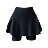 Maxbell Tennis Skirt with Pockets Gyjm Fitness Soft Beach Women's Pleated Skirt XL Black