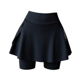 Maxbell Tennis Skirt with Pockets Gyjm Fitness Soft Beach Women's Pleated Skirt XL Black