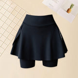 Maxbell Tennis Skirt with Pockets Gyjm Fitness Soft Beach Women's Pleated Skirt XL Black