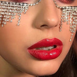 Maxbell Rhinestone Half Glasses Frame Decorative Eyeglasses for Club Event Birthday, Silver