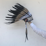 Maxbell Feather Headdress Headpiece Indian Headdress for Role Playing Dance Festival