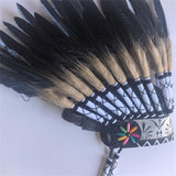 Maxbell Feather Headdress Headpiece Indian Headdress for Role Playing Dance Festival