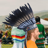 Maxbell Feather Headdress Headpiece Indian Headdress for Role Playing Dance Festival