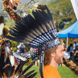 Maxbell Feather Headdress Headpiece Indian Headdress for Role Playing Dance Festival