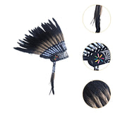 Maxbell Feather Headdress Headpiece Indian Headdress for Role Playing Dance Festival