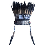 Maxbell Feather Headdress Headpiece Indian Headdress for Role Playing Dance Festival