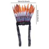 Maxbell Artificial Feather Headdress Adults Headband for Carnival Dance Role Playing