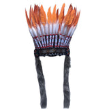 Maxbell Artificial Feather Headdress Adults Headband for Carnival Dance Role Playing