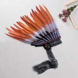 Maxbell Artificial Feather Headdress Adults Headband for Carnival Dance Role Playing