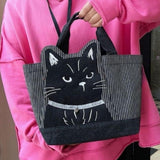 Maxbell Women Canvas Handbag Bento Tote Bag Grocery Bag for Camping Traveling Office