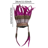 Maxbell Indian Headdress Decoration Feather Headdress for Carnival Fancy Dress Party