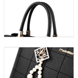 Maxbell Women Shoulder Bag Satchel Pouch Female Crossbody Bag for Mom Shopping Party Black