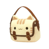 Maxbell Cat Plush Purse Funny Decorative Cartoon Handbag for Traveling Festival Work 20cmx5cmx17cm