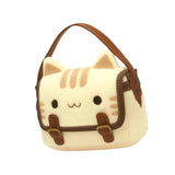 Maxbell Cat Plush Purse Funny Decorative Cartoon Handbag for Traveling Festival Work 20cmx5cmx17cm