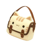 Maxbell Cat Plush Purse Funny Decorative Cartoon Handbag for Traveling Festival Work 20cmx5cmx17cm