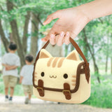 Maxbell Cat Plush Purse Funny Decorative Cartoon Handbag for Traveling Festival Work 20cmx5cmx17cm