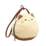 Maxbell Cat Plush Purse Funny Decorative Cartoon Handbag for Traveling Festival Work 18cmx11cmx17cm