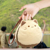 Maxbell Cat Plush Purse Funny Decorative Cartoon Handbag for Traveling Festival Work 18cmx11cmx17cm