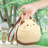 Maxbell Cat Plush Purse Funny Decorative Cartoon Handbag for Traveling Festival Work 18cmx11cmx17cm
