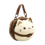 Maxbell Cat Plush Purse Funny Decorative Cartoon Handbag for Traveling Festival Work 20cmx13cmx19cm