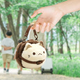 Maxbell Cat Plush Purse Funny Decorative Cartoon Handbag for Traveling Festival Work 20cmx13cmx19cm