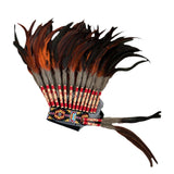Maxbell Artificial Feather Headdress Headband for Stage Performances Party Men Women