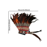 Maxbell Artificial Feather Headdress Headband for Stage Performances Party Men Women