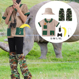 Maxbell Kids Explorer Costume Set Outfit Jungle Vest for Children Kids Fishing S