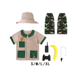 Maxbell Kids Explorer Costume Set Outfit Jungle Vest for Children Kids Fishing S
