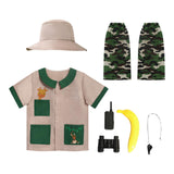 Maxbell Kids Explorer Costume Set Outfit Jungle Vest for Children Kids Fishing L