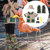 Maxbell Kids Explorer Costume Set Outfit Jungle Vest for Children Kids Fishing L