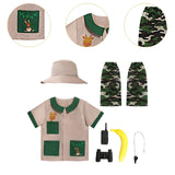 Maxbell Kids Explorer Costume Set Outfit Jungle Vest for Children Kids Fishing XL