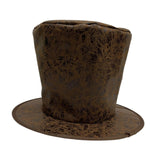 Maxbell Extra Tall Top Hat Nightclub Holiday Role Playing Classic Party Magician Hat Brown Suede