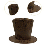 Maxbell Extra Tall Top Hat Nightclub Holiday Role Playing Classic Party Magician Hat Brown Suede