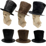 Maxbell Extra Tall Top Hat Nightclub Holiday Role Playing Classic Party Magician Hat Black Suede