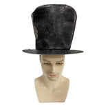 Maxbell Extra Tall Top Hat Nightclub Holiday Role Playing Classic Party Magician Hat Black Suede