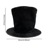 Maxbell Extra Tall Top Hat Nightclub Holiday Role Playing Classic Party Magician Hat Black Velvet