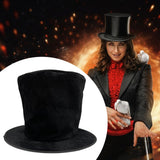 Maxbell Extra Tall Top Hat Nightclub Holiday Role Playing Classic Party Magician Hat Black Velvet
