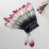 Maxbell Indian Hat Lightweight Gift Headpiece for Party Stage Performance Dance Show Red Black White