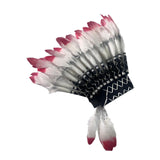 Maxbell Indian Hat Lightweight Gift Headpiece for Party Stage Performance Dance Show Red Black White